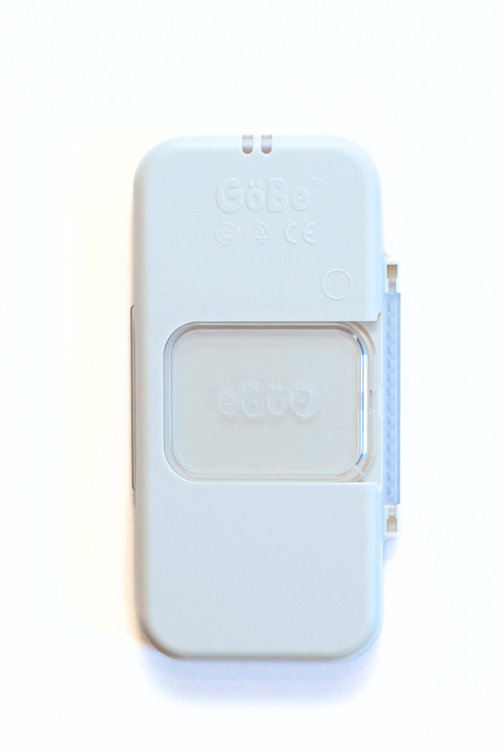 White utensil container on a white background